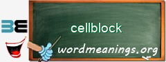 WordMeaning blackboard for cellblock